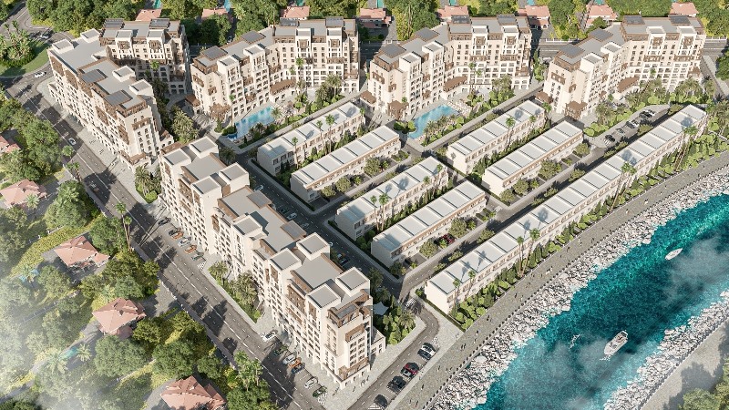 What types of apartments are available for sale in Sea Breeze Arabian Ranches in Baku