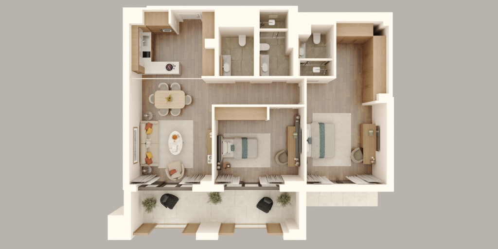 Sea Breeze 3 room apartment for sale in Arabian Ranches